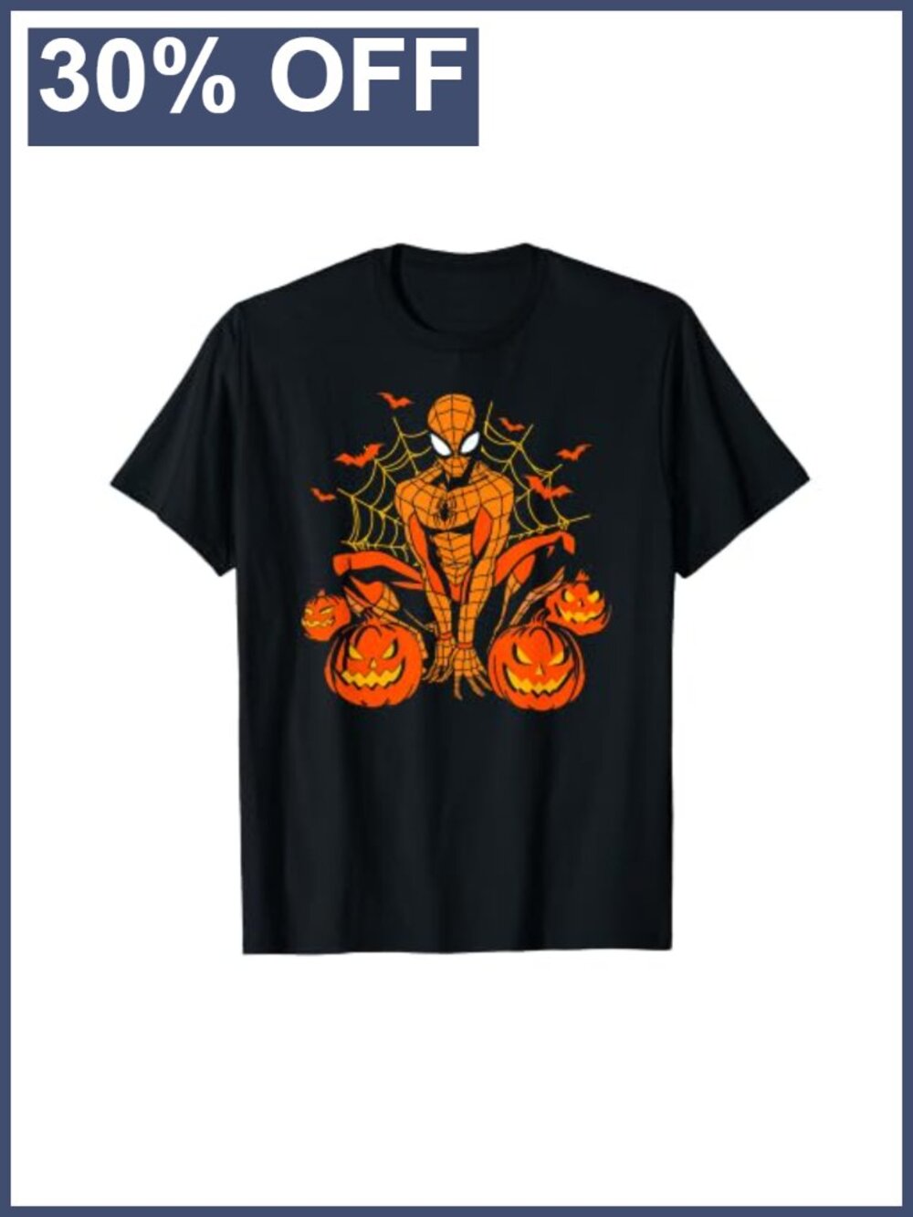 Spider-Man Halloween Pumpkin Patch Spooky Logo T-Shirt